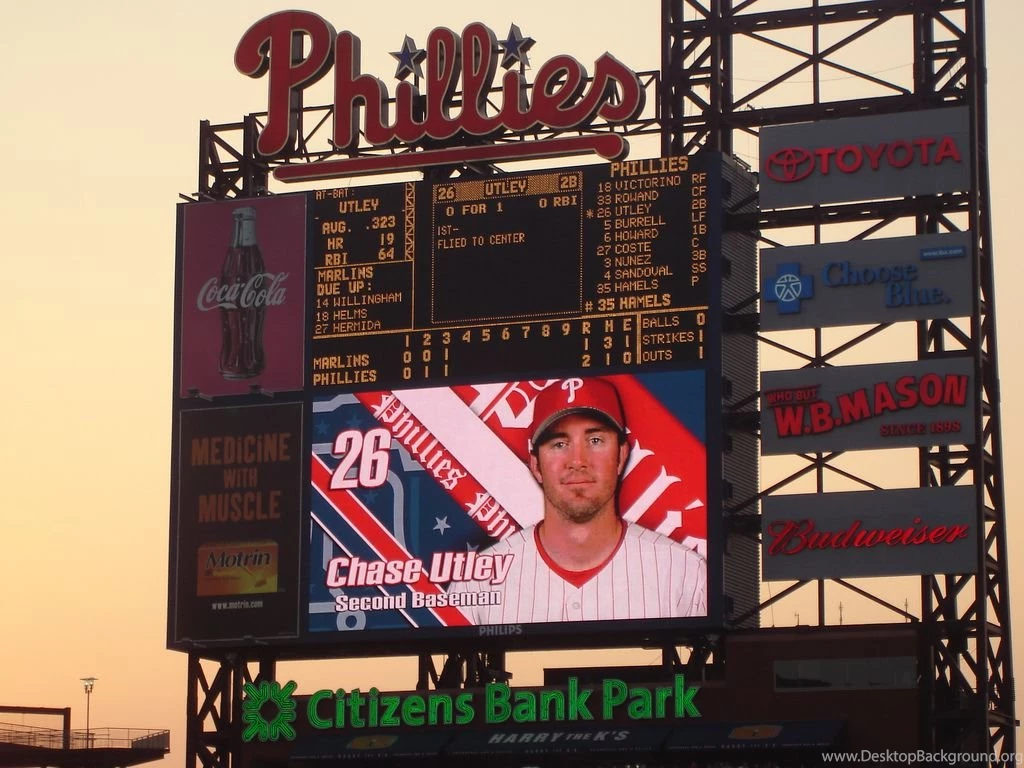 Citizens Bank Park Scoreboard Chase Utley 2006
