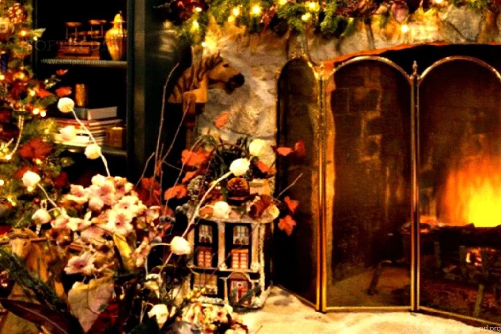 Fireplace Holidays Christmas Decorations Family Photo Xmass ...