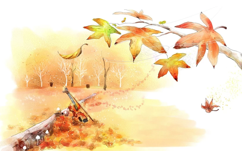 Cello In The Fall Wallpapers Free Wide HD Wallpapers
