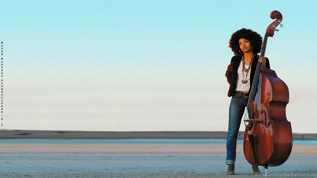 Download Wallpapers 1920x1080 Esperanza Spalding, Cello, Girl, Sky ...