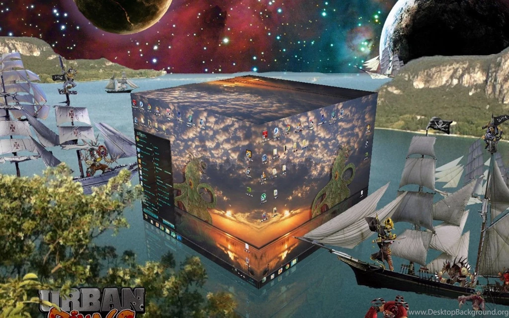Ubuntu Ships Urban 3d Final Rivals Wallpapers