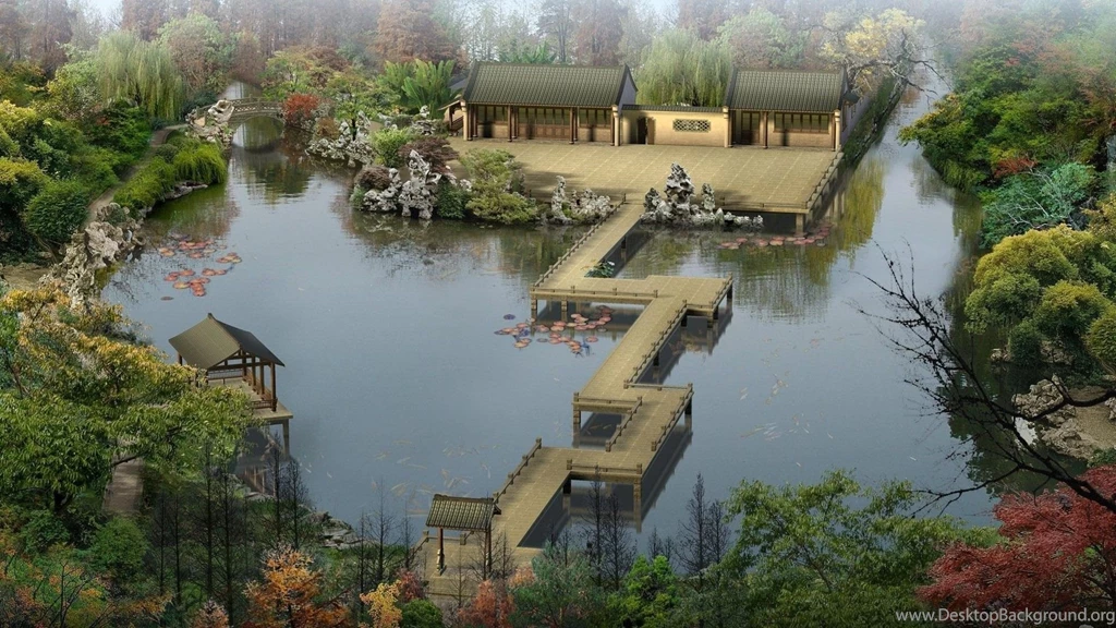Japanese Garden With River Wallpapers Free Japanese Garden With ...