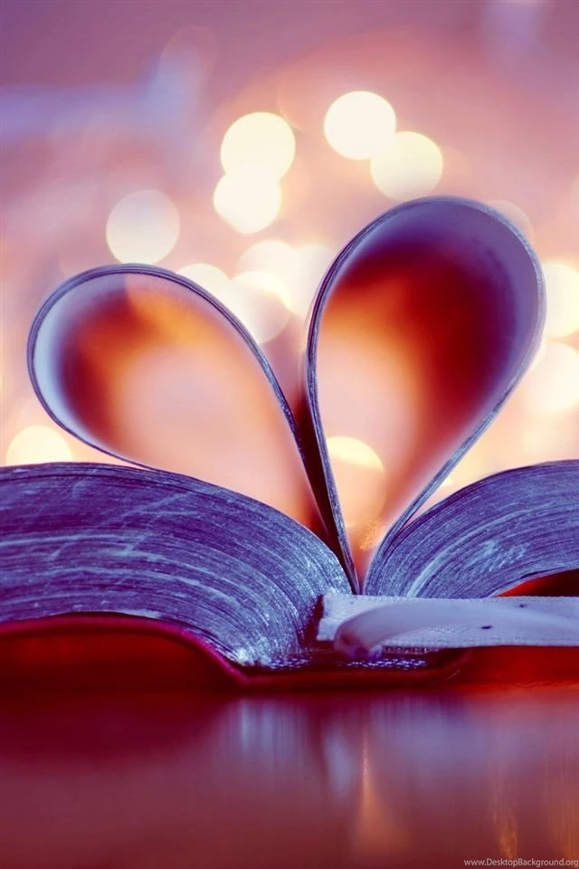 Book, Bookmark, Love Heart iPhone Wallpapers