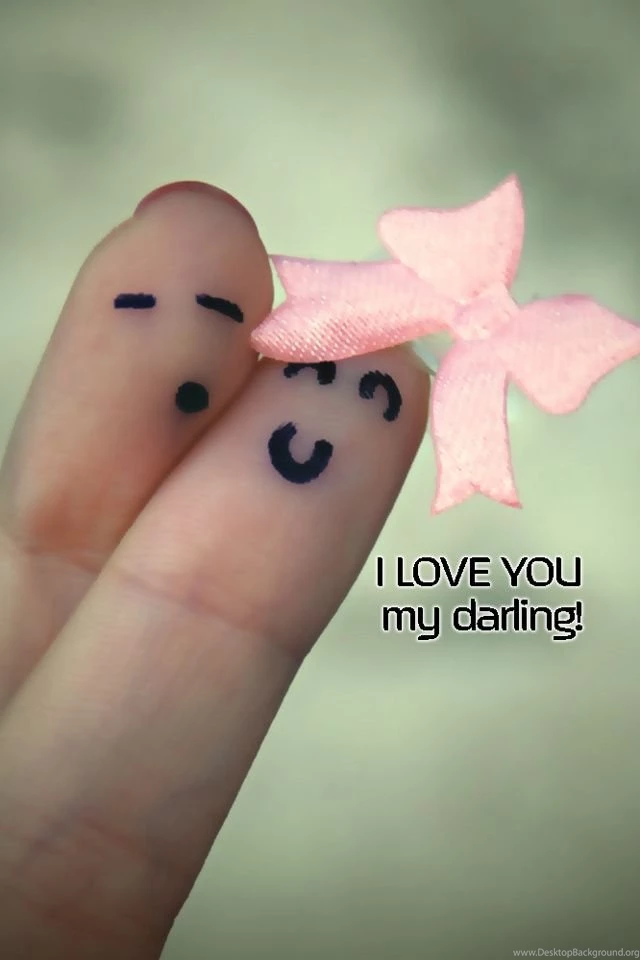 Love You Darling Quote iPhone 4 Wallpapers HD