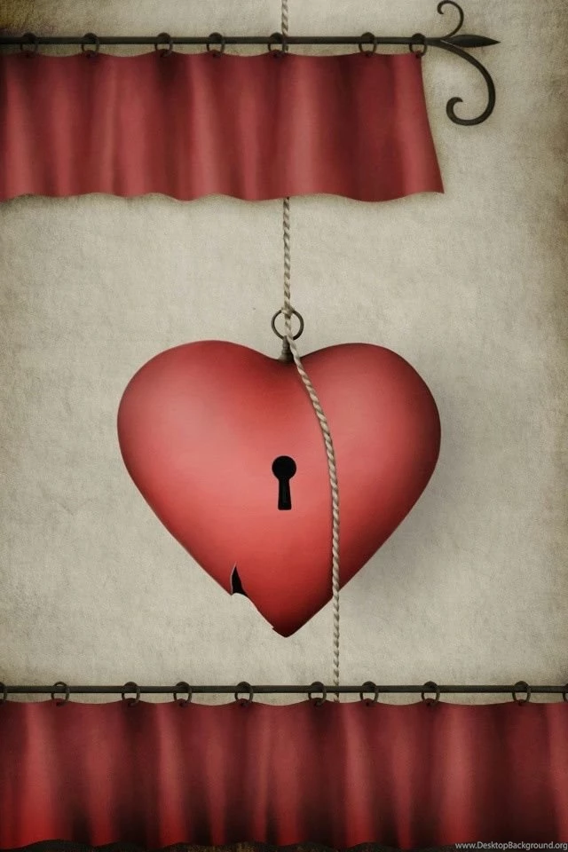 Locked Love Valentine Key 123mobileWallpapers.com