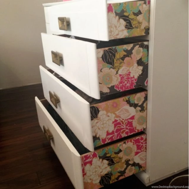 Bright & Bold: DIY WALLPAPER DRESSER