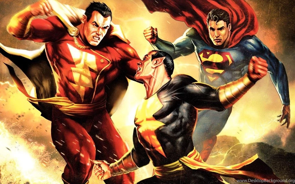 Superman, Captain Marvel, Captain Atom, Black Adam, Shazam, DC ...