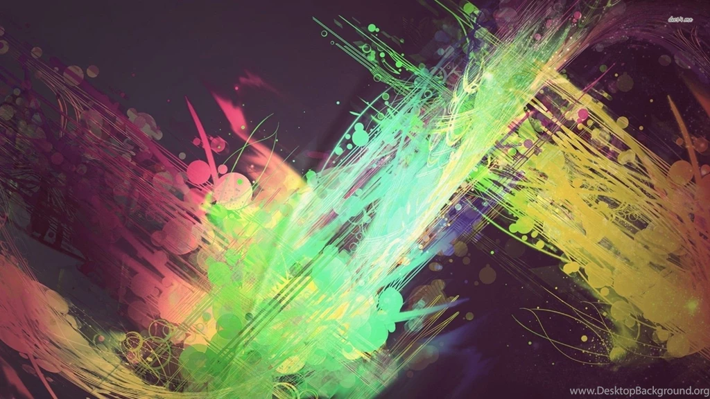 Colorful Brush Strokes And Circles Wallpapers Abstract Wallpapers ...