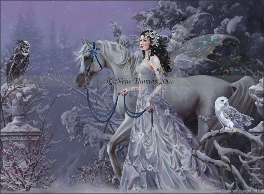 Download Winter Fairy Angel Wallpapers 840x617