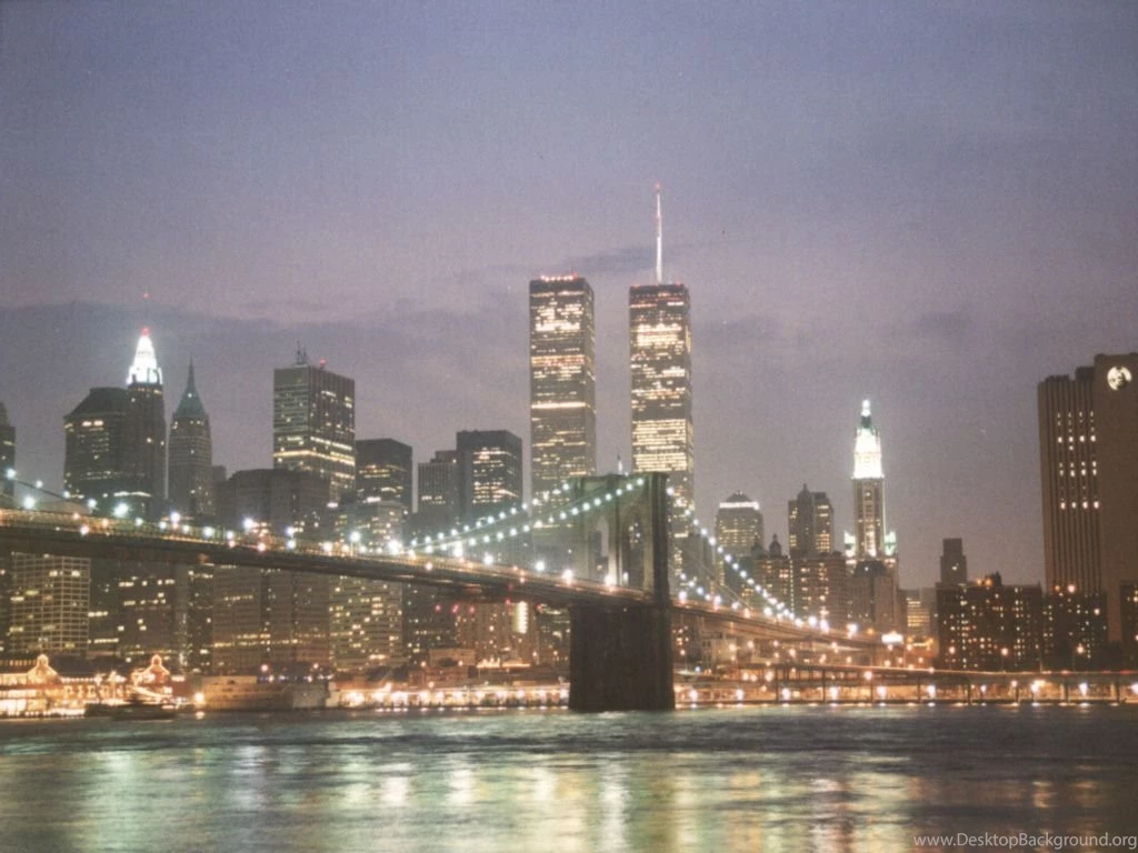 NY Brooklyn Bridge Twin Towers Wallpaper.jpg