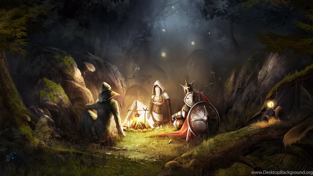 Warriors Resting In The Forest Trine 2 Wallpapers 24886