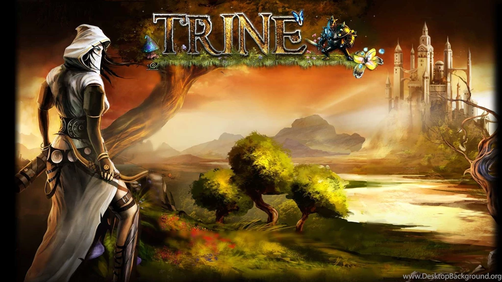 Download Wallpapers 3840x2160 Trine 2, Girl, Bow, Trees, Castle 4K ...