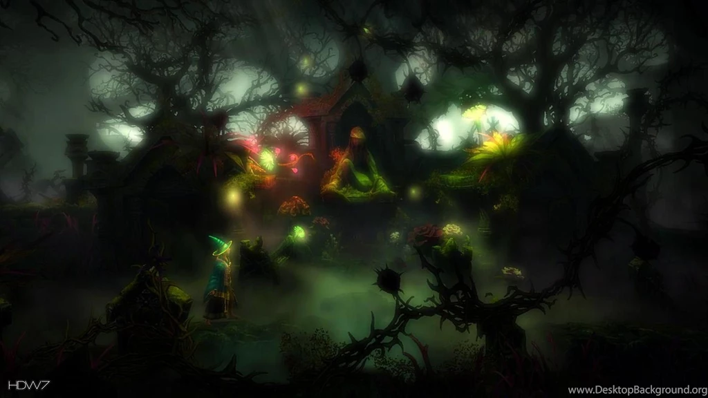 Trine 2 Wizard Spooky Forest Widescreen Hd Wallpapers