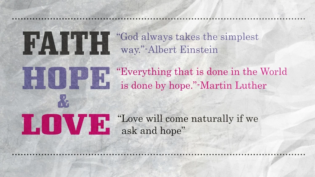 FAITH HOPE AND LOVE Quotes Like Success