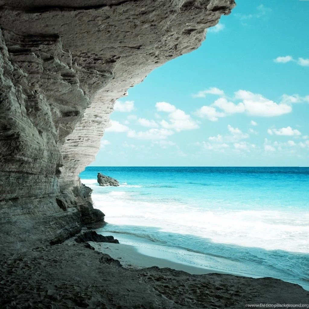 Download Beautiful Ocean View From A Grotto Wallpapers For IPad