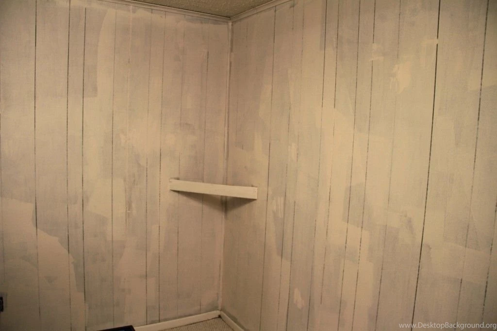 Rental Improvement: Painting Faux Wood Paneling