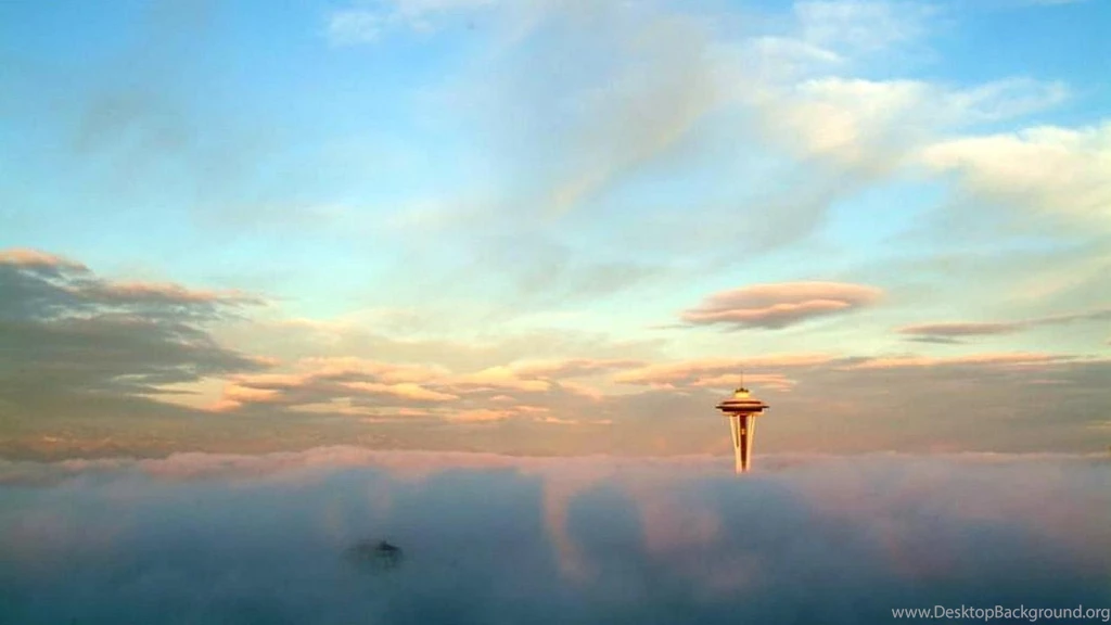 Space Needle In The Fog Seattle 406984 Wallpapers (