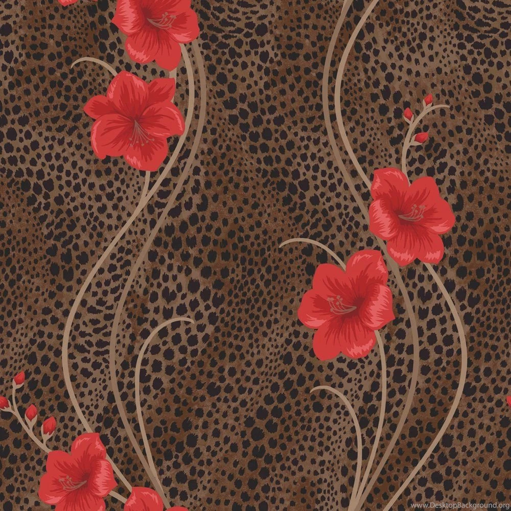 Fine Decor Kariba Floral Wallpapers Chocolate Brown Red FD31394 ...
