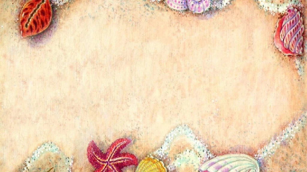 SEASHELLS ON THE BEACH WALLPAPER (