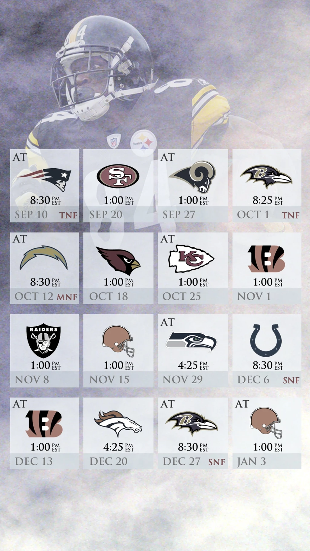 Steelers Schedule Mobile Wallpapers : Steelers