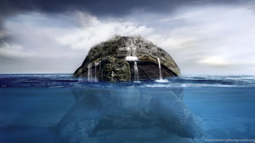 1920x1080 Turtle Island Ocean Fantasy Desktop PC And Mac Wallpapers
