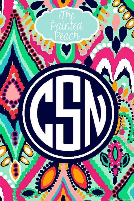 iPhone 4/4S Monogram Wallpapers   Lilly Pulitzer "First Impressions ...