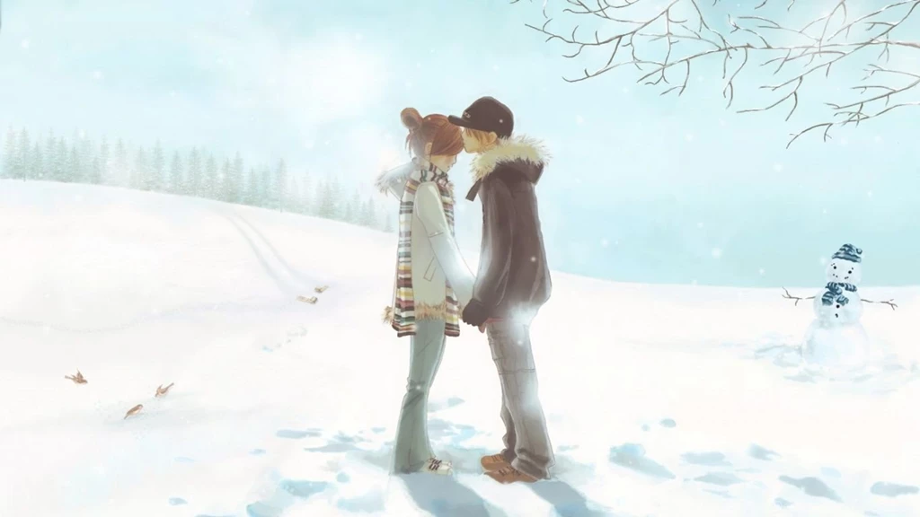 1366x768 Cute Couple Kissing Desktop PC And Mac Wallpapers