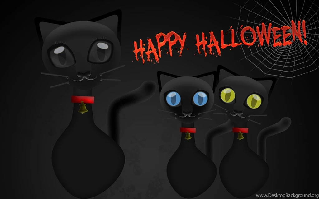 Halloween Black Cat Wallpapers And PSD « Tick Tock Computers Web ...