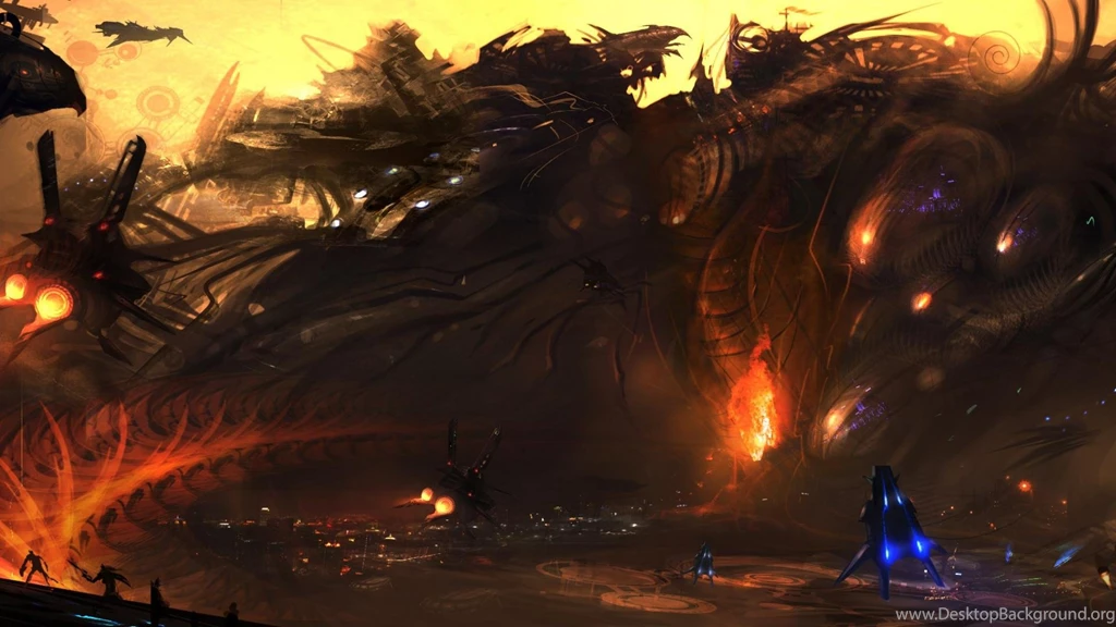 Aliens Fantasy Artwork For Dual Monitor Image HD Wallpapers ...