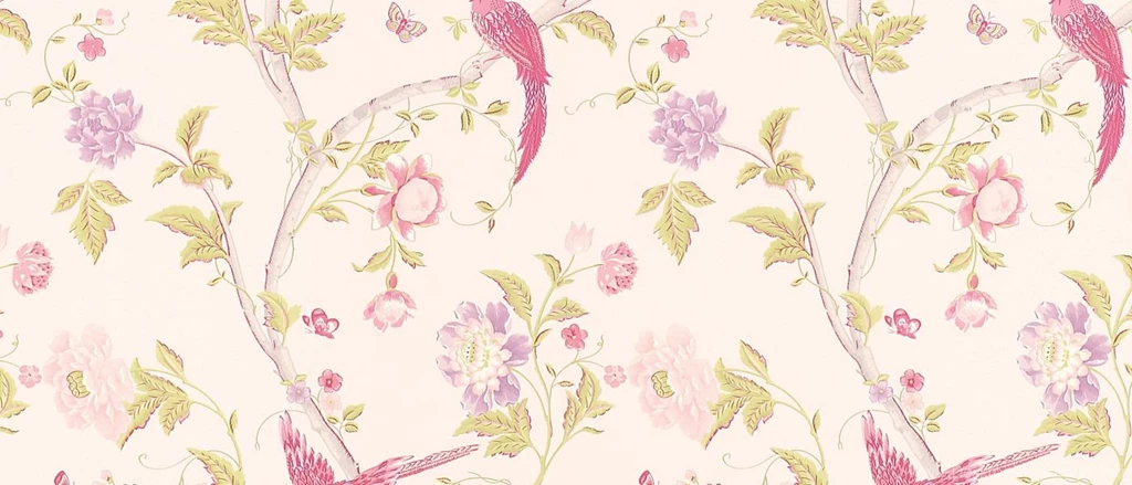 Summer Palace Cerise Floral Wallpapers At Laura Ashley