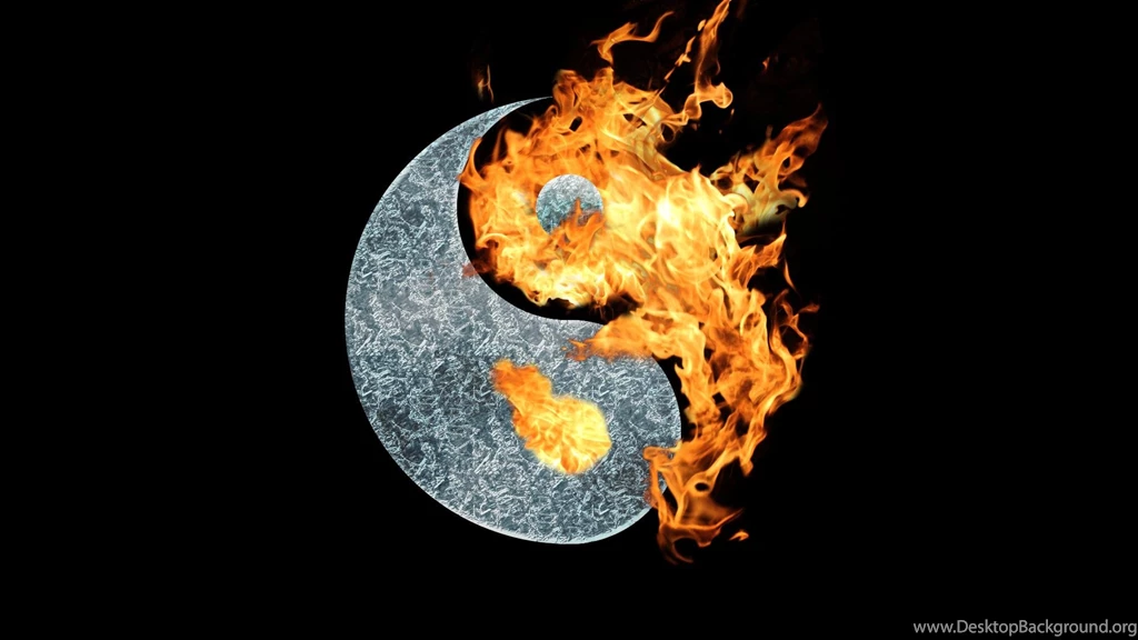 1920x1080] YinYang, Fire Ice : Wallpapers