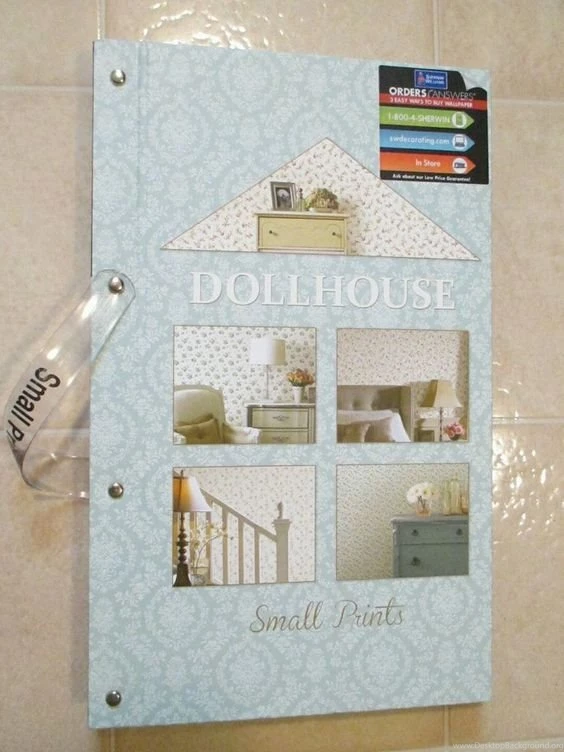 Small Prints DOLLHOUSE Wallpapers Sample Book 85 Pg Crafts ...