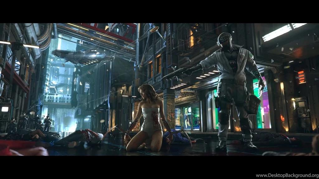 Cyberpunk 2077 Android Vs SWAT Wallpapers DigitalArt.io