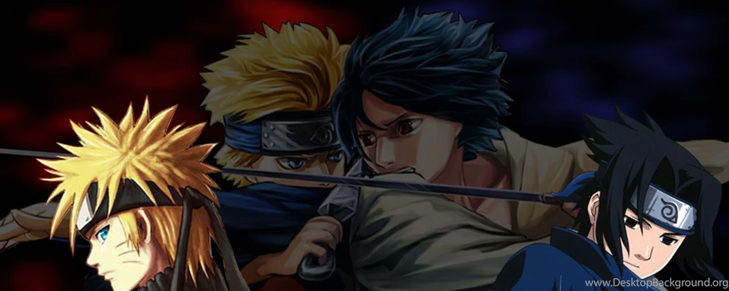 Download Wallpapers 2560x1024 Naruto Vs Sasuke, Guys, Quarrel ...