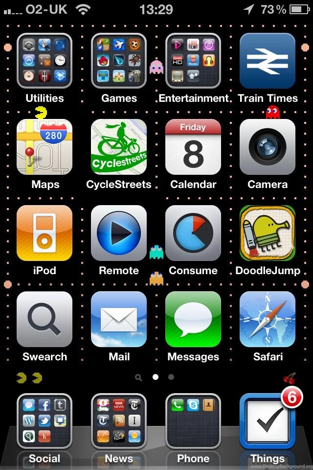 Awesome New Pacman Wallpapers On My Phone.