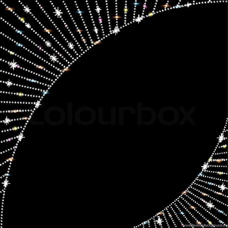Illustration Backgrounds Bejeweled With Glitter On Black