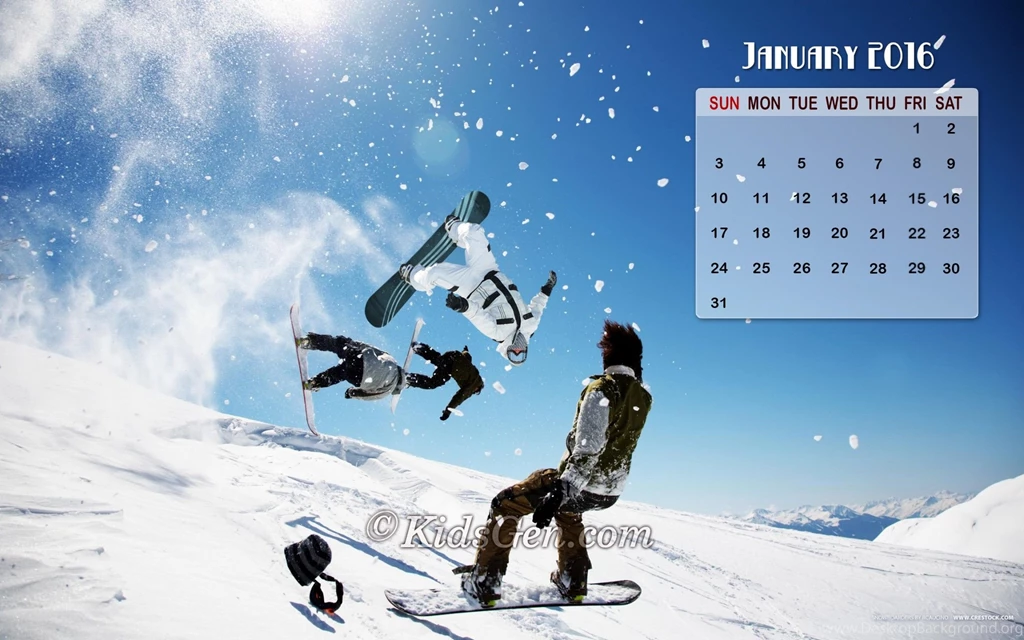 January Calendar Wallpapers 2016