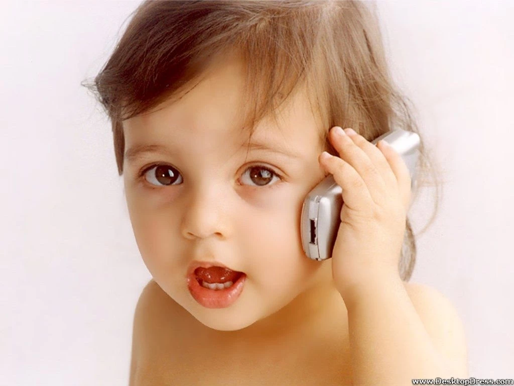 Desktop Wallpapers » Babies Backgrounds » Very Cute Baby On Mobile ...