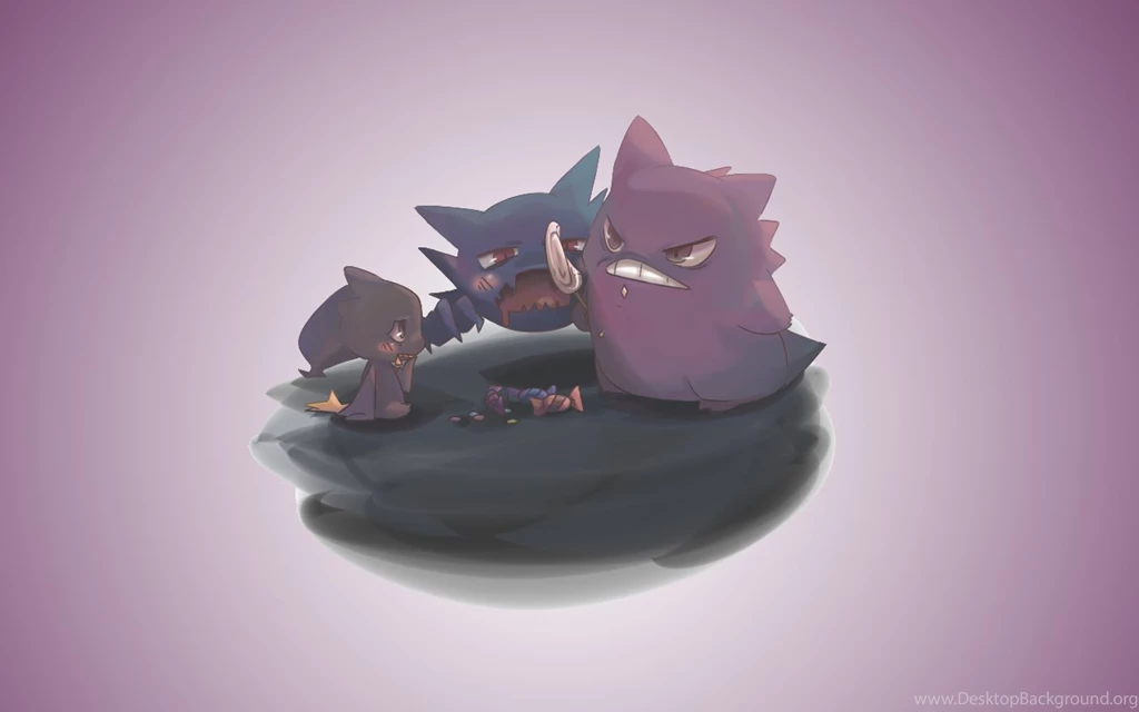 Pokemon, Candy, Purple, Gengar, Haunter, Lollipops :: Wallpapers