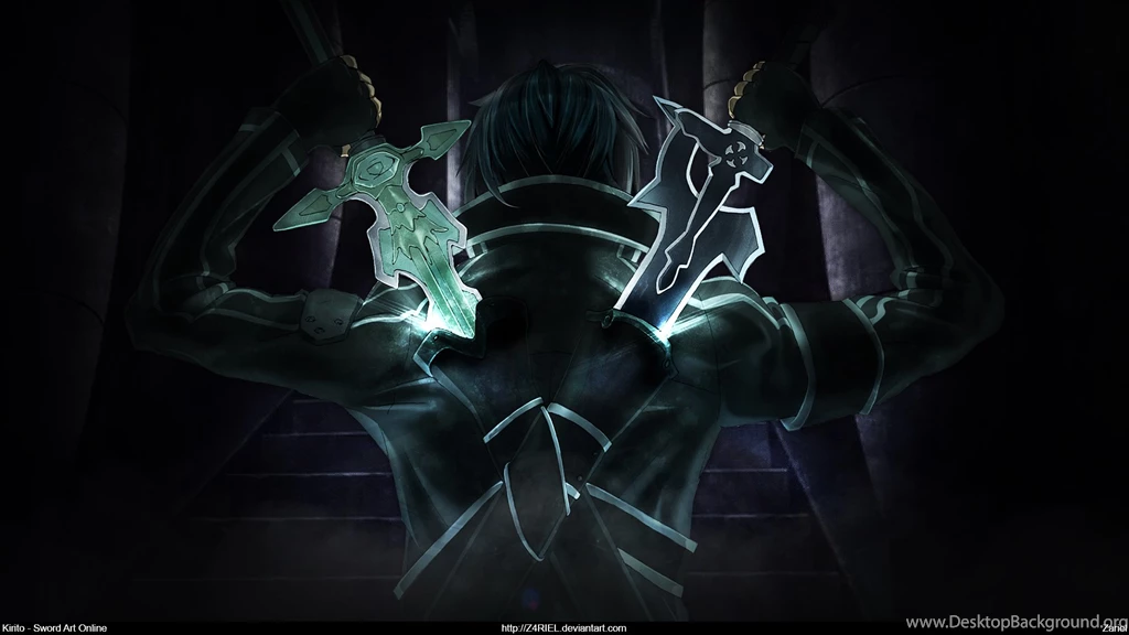 Sword Art Online   Kirito Dual Blades [Wallpaper] By Z4RIEL On ...