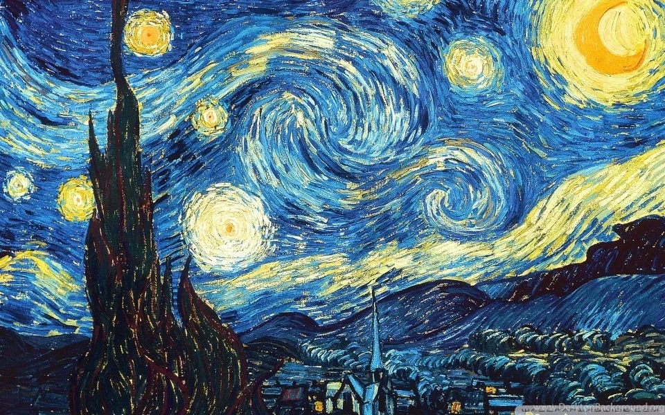 The Starry Night HD Desktop Wallpapers : Widescreen : High ...