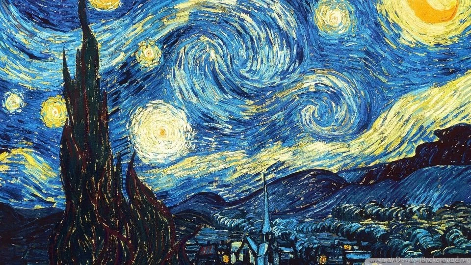 The Starry Night HD Desktop Wallpapers : Widescreen : High ...