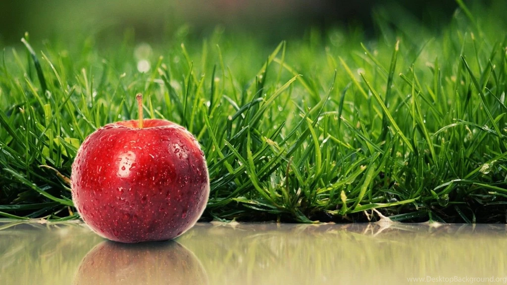 Apple Wallpaper Fruit Image Grass Picture.jpg