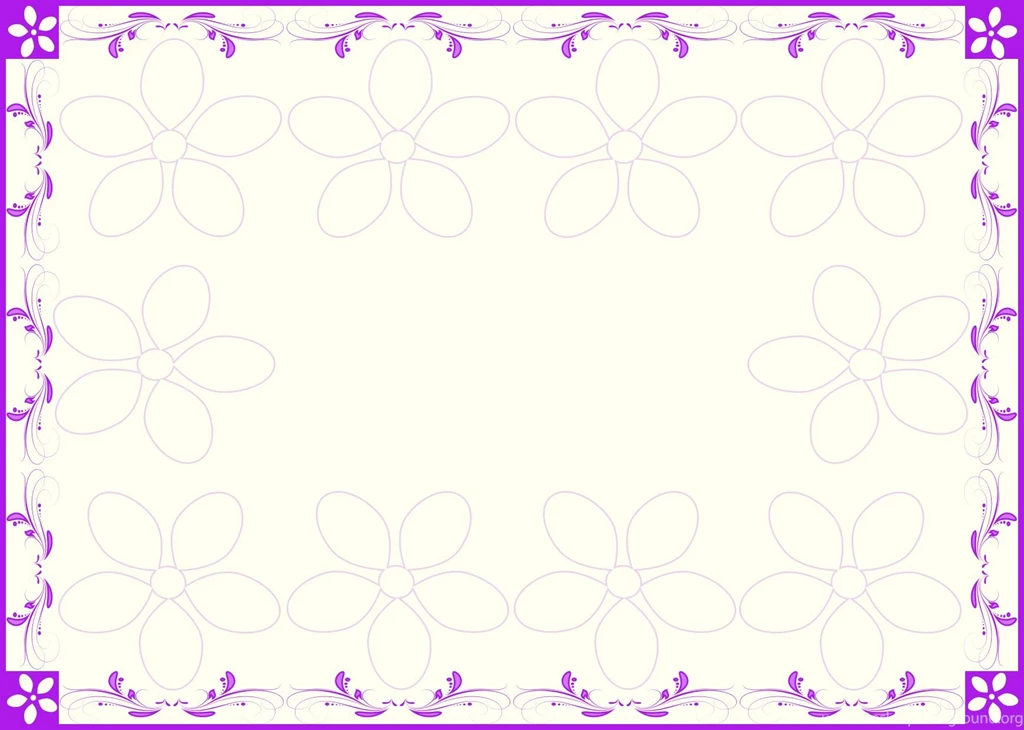 Violet Floral Frame Backgrounds