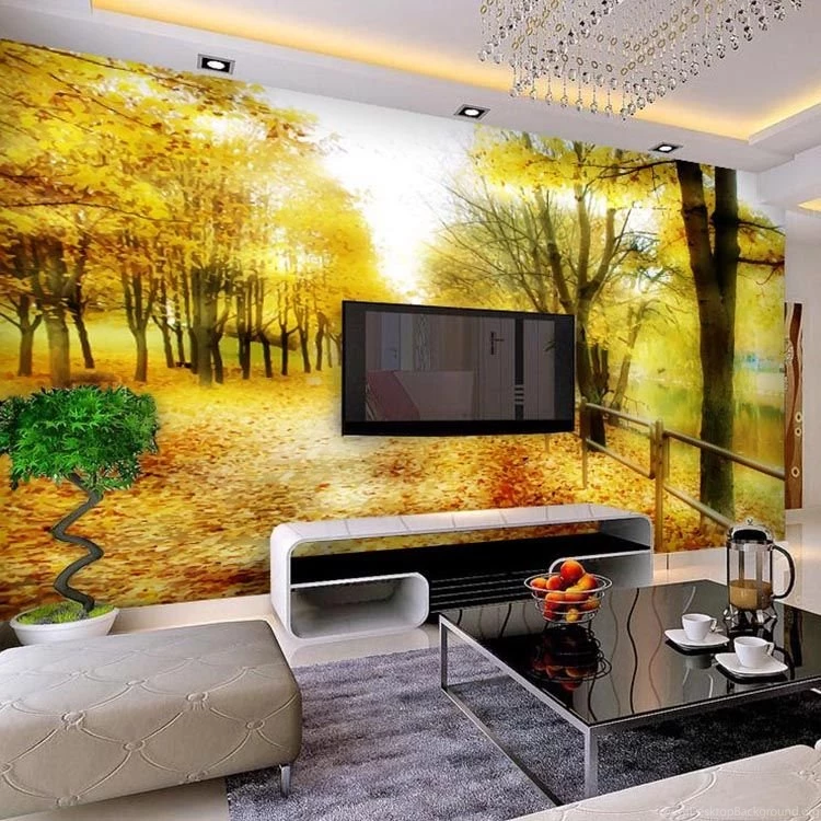 Customizable Romantic Aesthetic Golden Autumn Wallpapers Bedroom ...