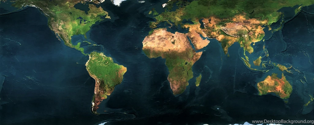 Earth Map Dual Monitor Wallpapers