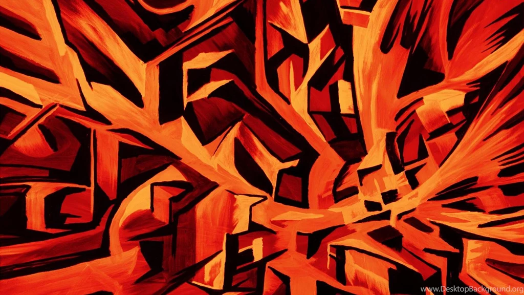 Orange An Black Abstract Wallpapers   (