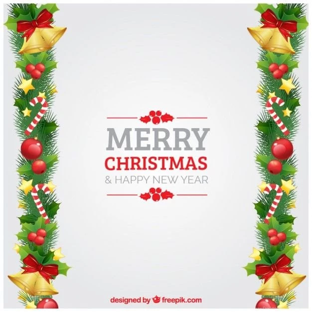 Merry Christmas And Happy New Year Backgrounds Vector