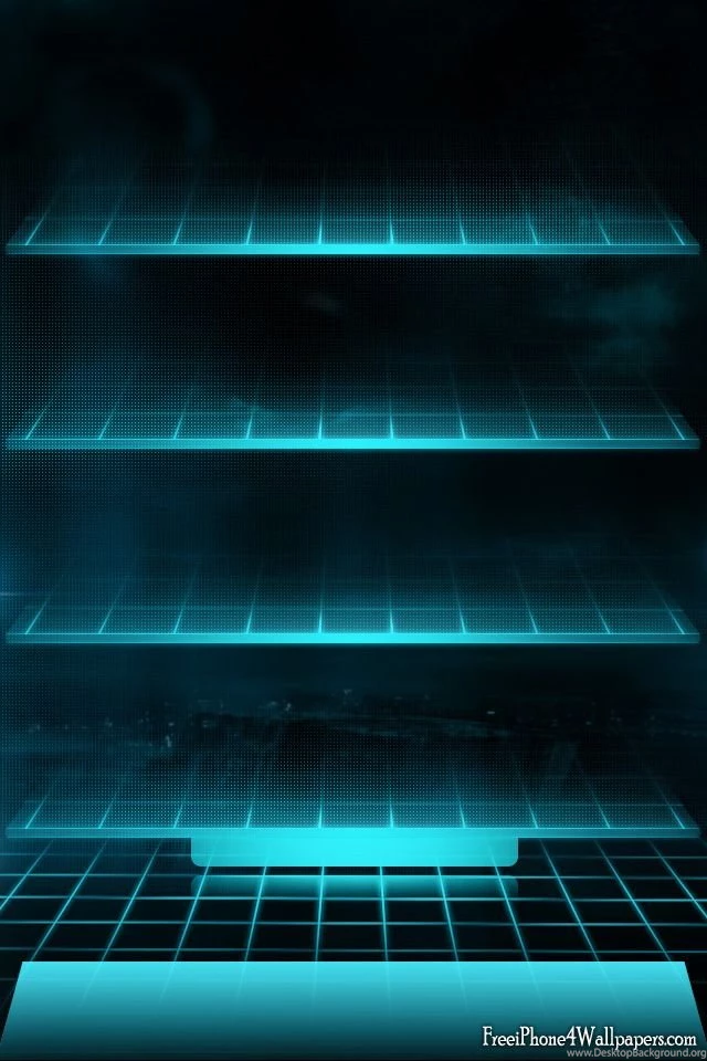 iPhone 4 Retina Tron Shelves Wallpapers And Backgrounds