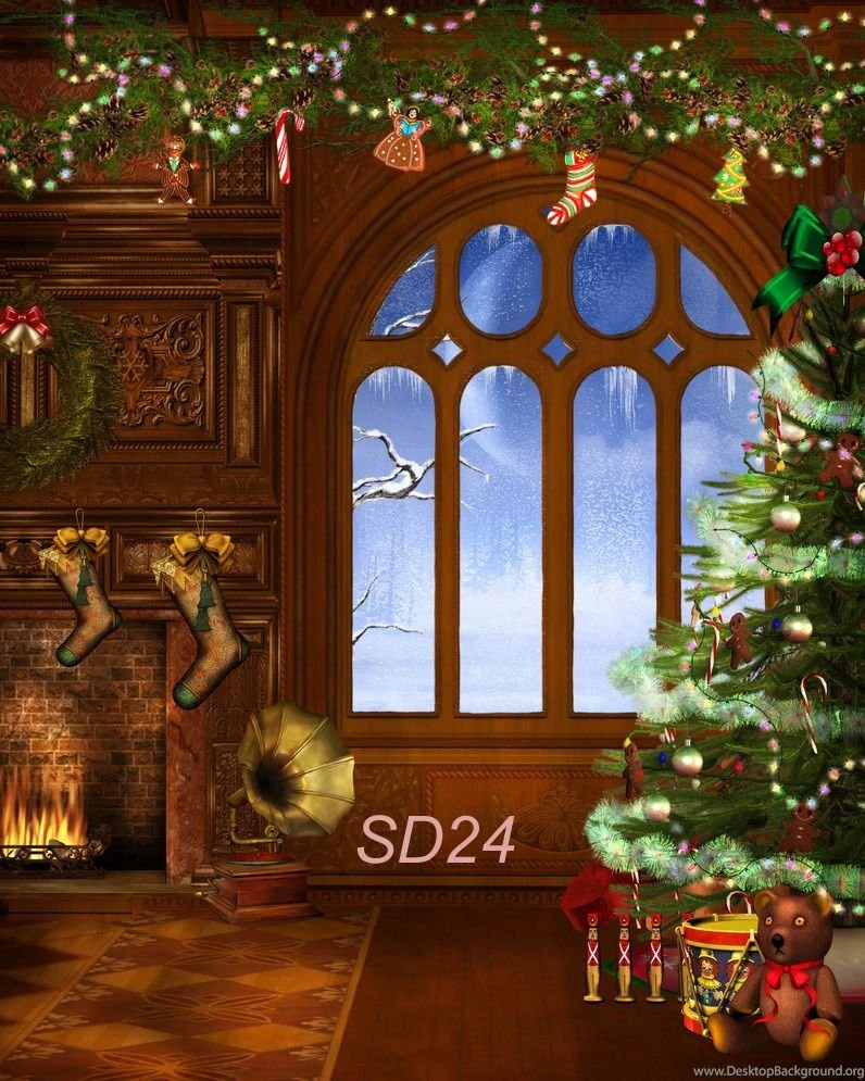 Free Shipping Digital Photography Backdrop Christmas Backgrounds ...